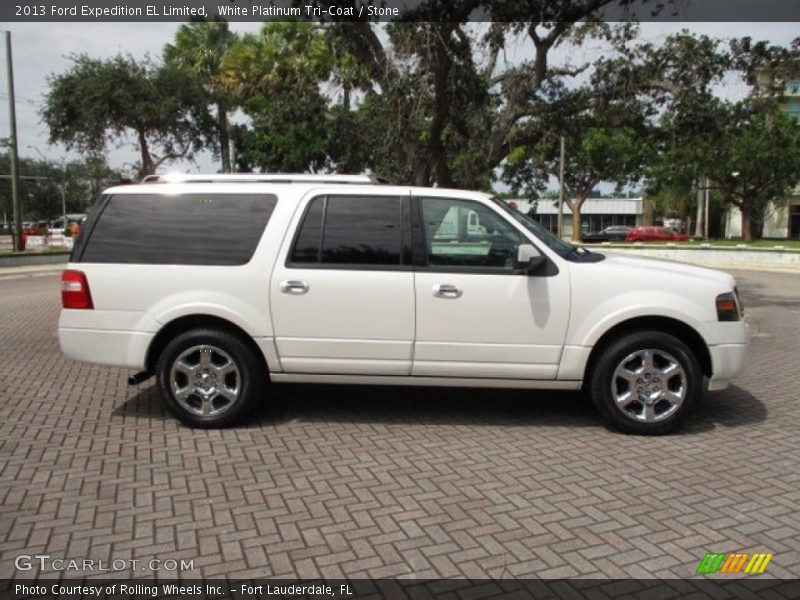 White Platinum Tri-Coat / Stone 2013 Ford Expedition EL Limited