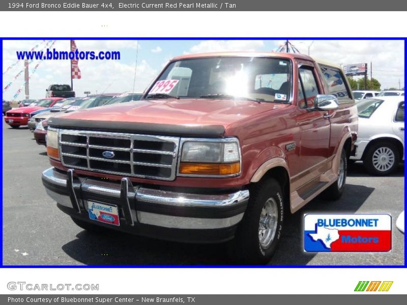 Electric Current Red Pearl Metallic / Tan 1994 Ford Bronco Eddie Bauer 4x4