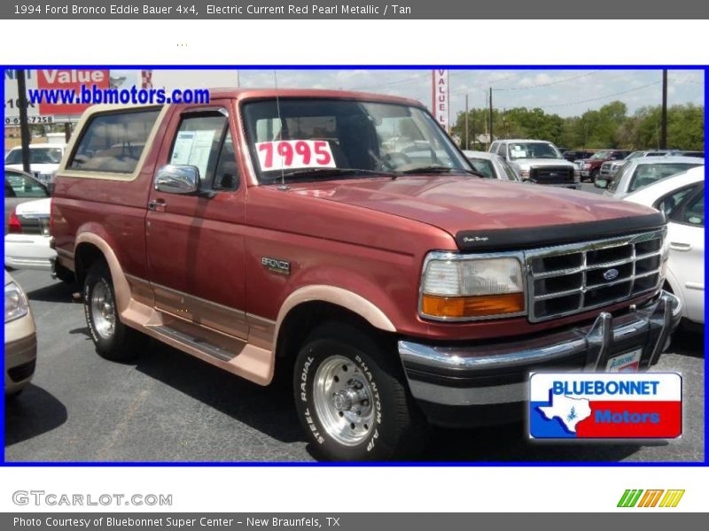 Electric Current Red Pearl Metallic / Tan 1994 Ford Bronco Eddie Bauer 4x4