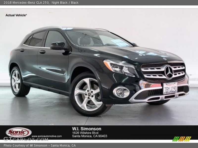Night Black / Black 2018 Mercedes-Benz GLA 250
