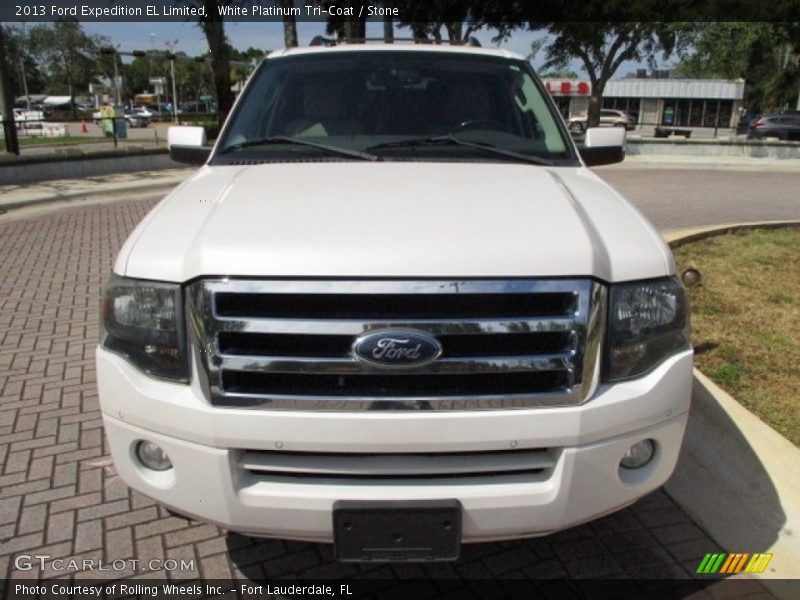 White Platinum Tri-Coat / Stone 2013 Ford Expedition EL Limited