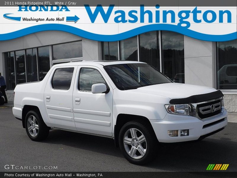 White / Gray 2011 Honda Ridgeline RTL
