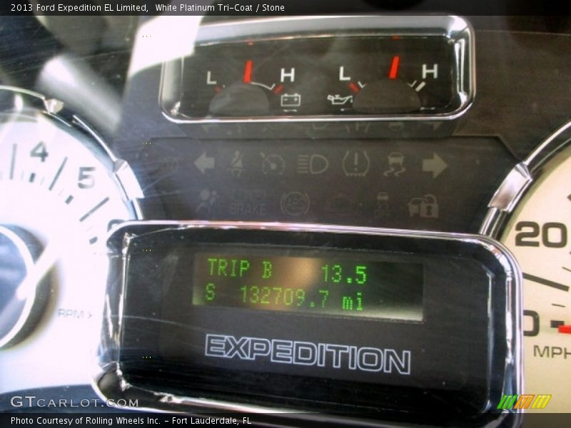 White Platinum Tri-Coat / Stone 2013 Ford Expedition EL Limited