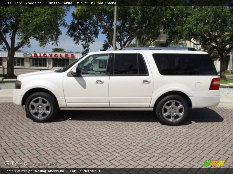 White Platinum Tri-Coat / Stone 2013 Ford Expedition EL Limited