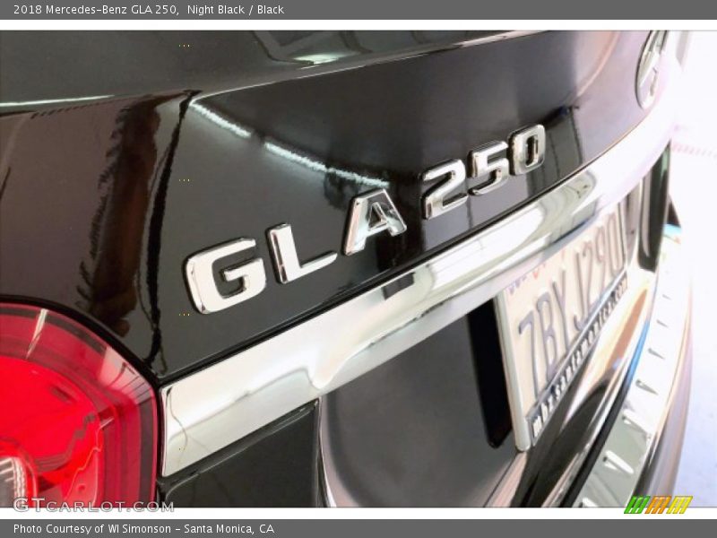 Night Black / Black 2018 Mercedes-Benz GLA 250