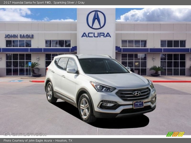 Sparkling Silver / Gray 2017 Hyundai Santa Fe Sport FWD