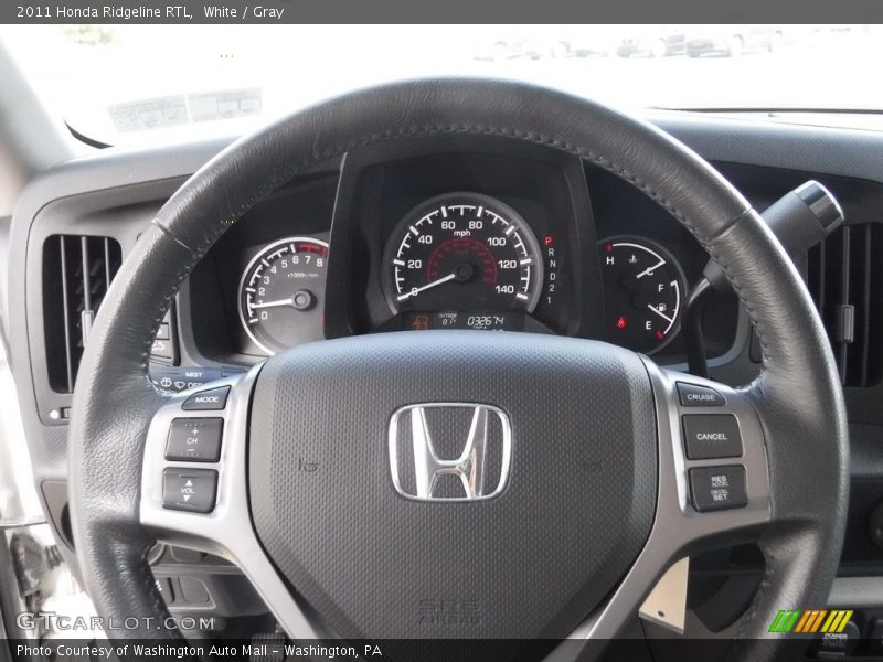 White / Gray 2011 Honda Ridgeline RTL