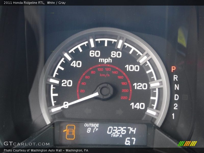 White / Gray 2011 Honda Ridgeline RTL