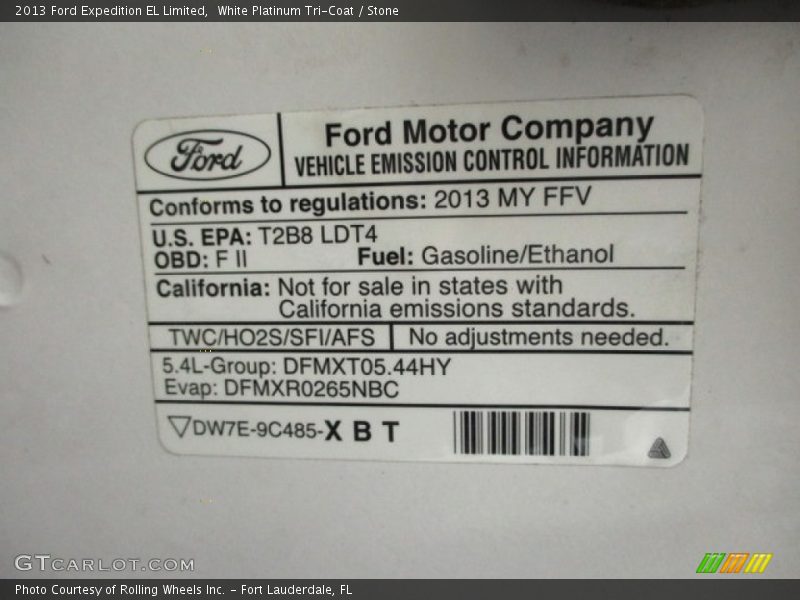 White Platinum Tri-Coat / Stone 2013 Ford Expedition EL Limited