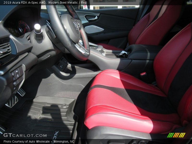 Modern Steel Metallic / Red 2019 Acura RDX A-Spec AWD