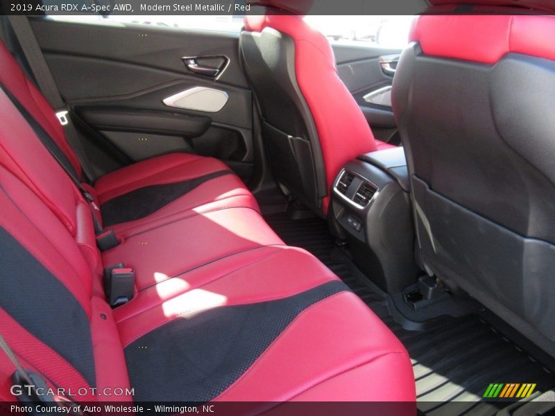 Modern Steel Metallic / Red 2019 Acura RDX A-Spec AWD
