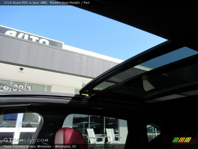 Modern Steel Metallic / Red 2019 Acura RDX A-Spec AWD