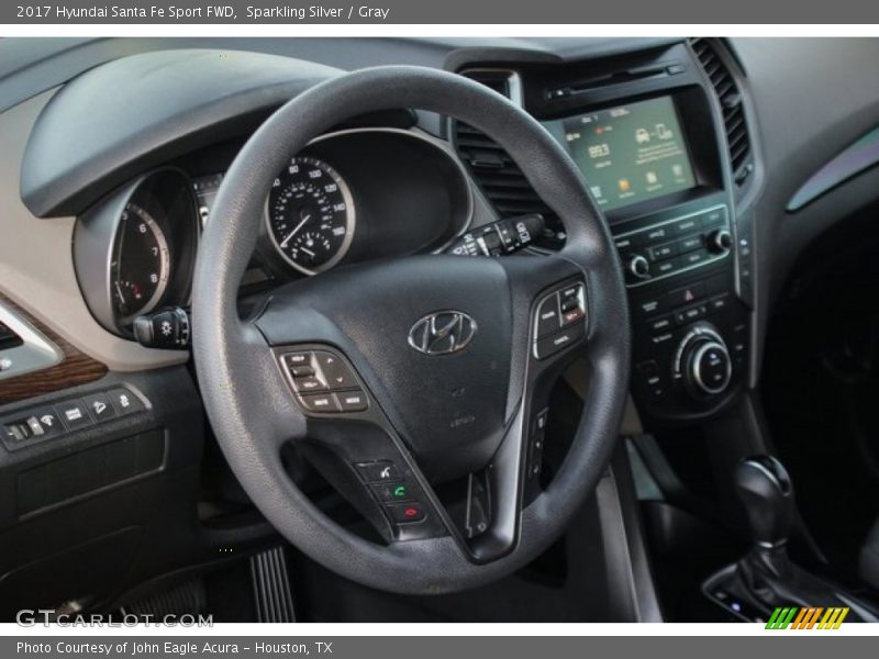 Sparkling Silver / Gray 2017 Hyundai Santa Fe Sport FWD
