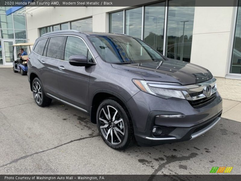 Modern Steel Metallic / Black 2020 Honda Pilot Touring AWD