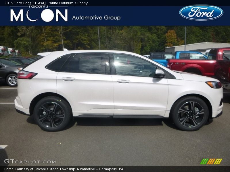 White Platinum / Ebony 2019 Ford Edge ST AWD