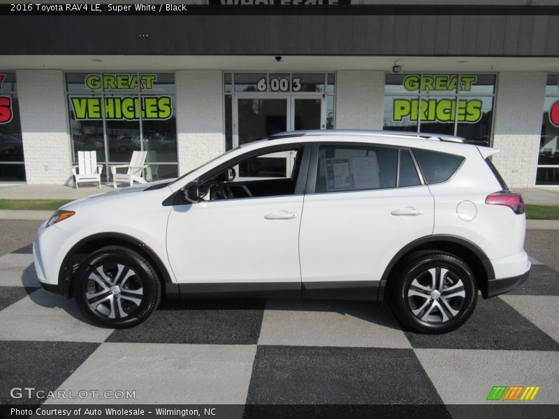 Super White / Black 2016 Toyota RAV4 LE
