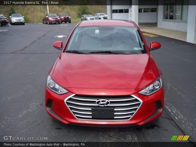 Red / Beige 2017 Hyundai Elantra SE