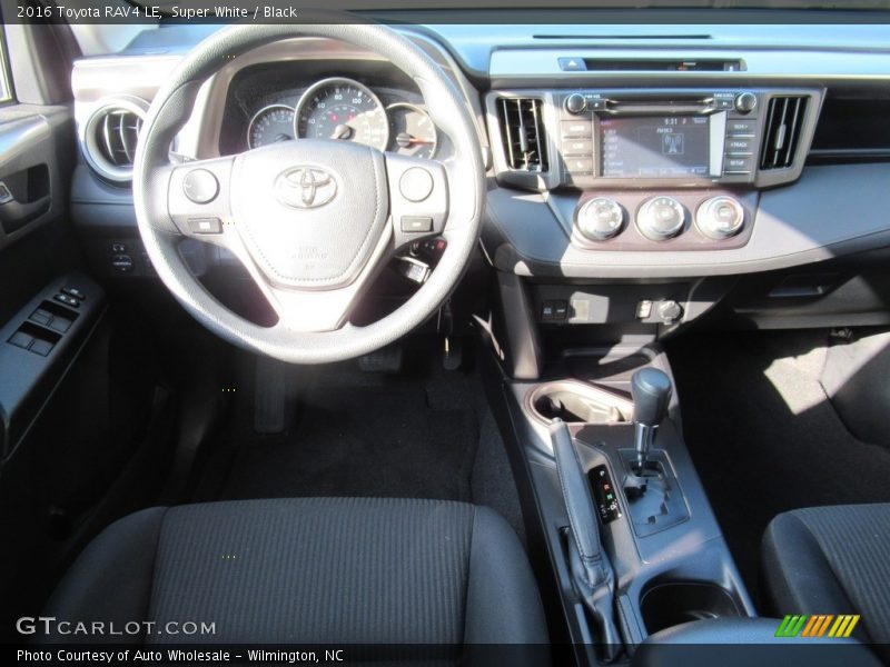 Super White / Black 2016 Toyota RAV4 LE