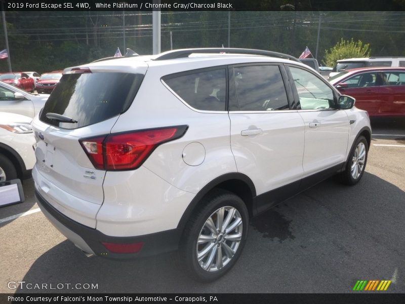 White Platinum / Chromite Gray/Charcoal Black 2019 Ford Escape SEL 4WD