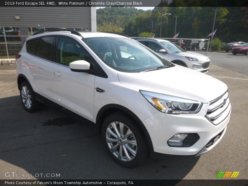White Platinum / Chromite Gray/Charcoal Black 2019 Ford Escape SEL 4WD