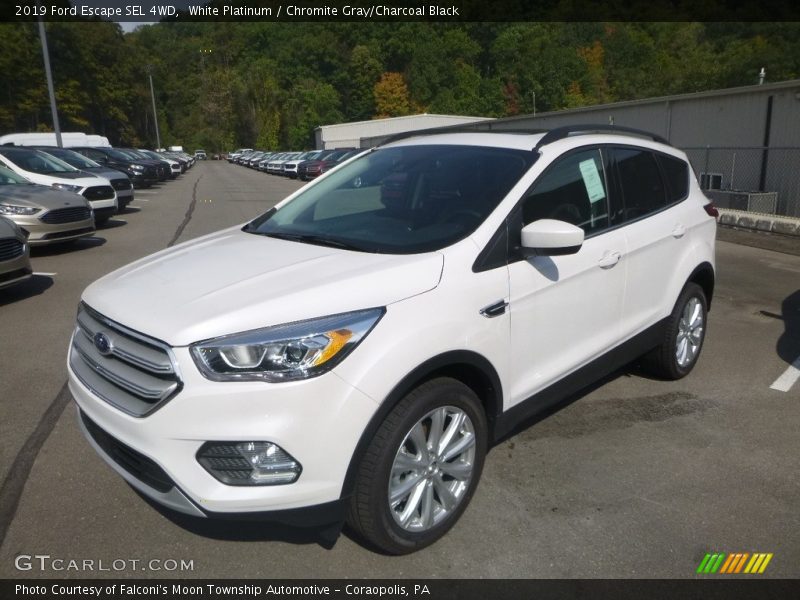 White Platinum / Chromite Gray/Charcoal Black 2019 Ford Escape SEL 4WD