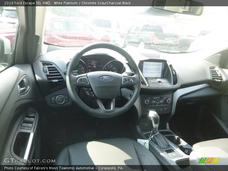 White Platinum / Chromite Gray/Charcoal Black 2019 Ford Escape SEL 4WD