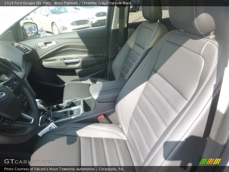 White Platinum / Chromite Gray/Charcoal Black 2019 Ford Escape SEL 4WD