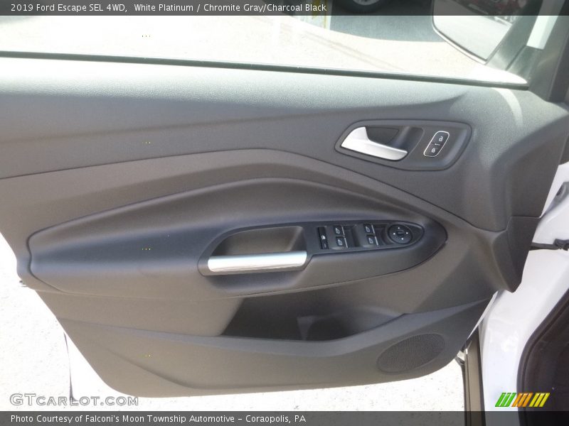 White Platinum / Chromite Gray/Charcoal Black 2019 Ford Escape SEL 4WD