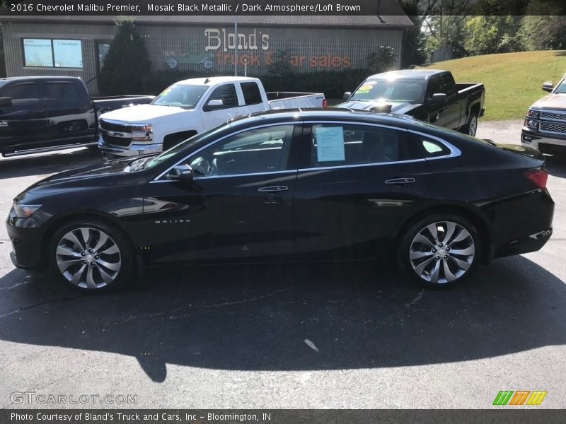 Mosaic Black Metallic / Dark Atmosphere/Loft Brown 2016 Chevrolet Malibu Premier