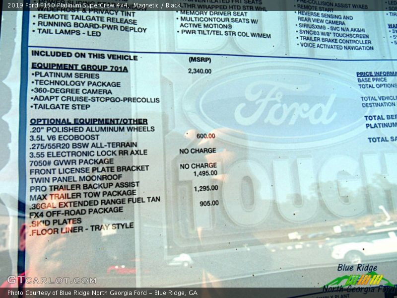 Magnetic / Black 2019 Ford F150 Platinum SuperCrew 4x4