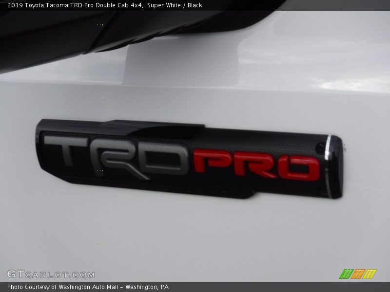Super White / Black 2019 Toyota Tacoma TRD Pro Double Cab 4x4