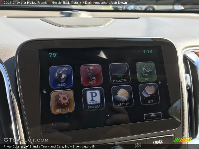 Mosaic Black Metallic / Dark Atmosphere/Loft Brown 2016 Chevrolet Malibu Premier