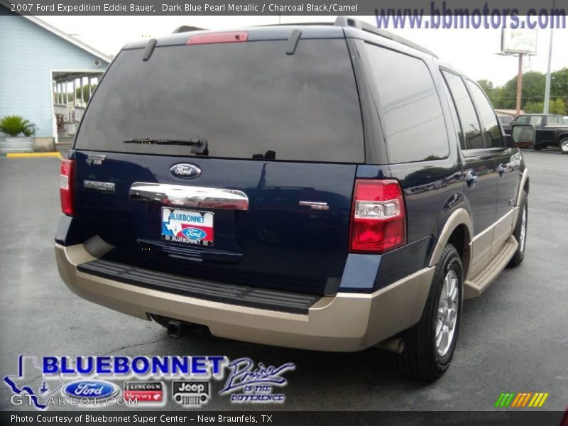 Dark Blue Pearl Metallic / Charcoal Black/Camel 2007 Ford Expedition Eddie Bauer