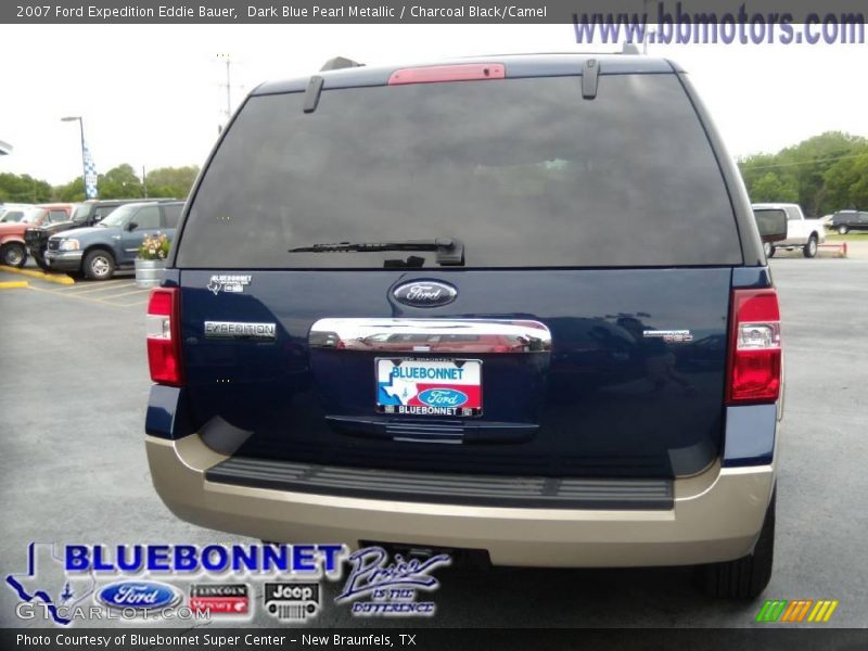 Dark Blue Pearl Metallic / Charcoal Black/Camel 2007 Ford Expedition Eddie Bauer