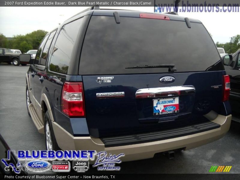 Dark Blue Pearl Metallic / Charcoal Black/Camel 2007 Ford Expedition Eddie Bauer