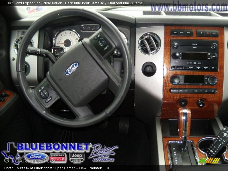 Dark Blue Pearl Metallic / Charcoal Black/Camel 2007 Ford Expedition Eddie Bauer