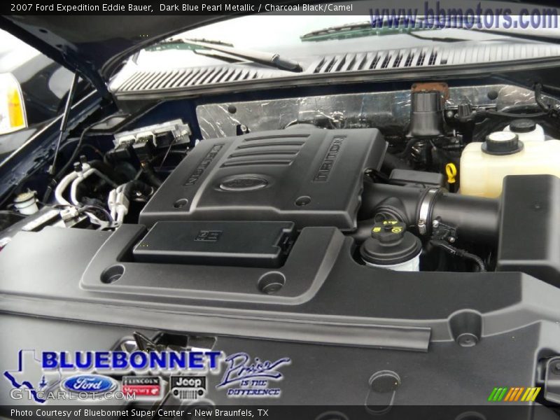 Dark Blue Pearl Metallic / Charcoal Black/Camel 2007 Ford Expedition Eddie Bauer