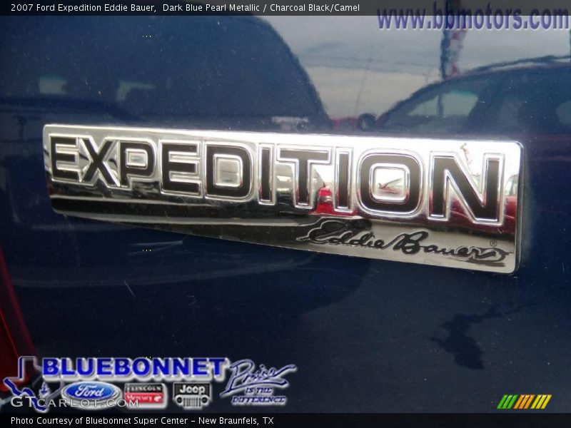 Dark Blue Pearl Metallic / Charcoal Black/Camel 2007 Ford Expedition Eddie Bauer