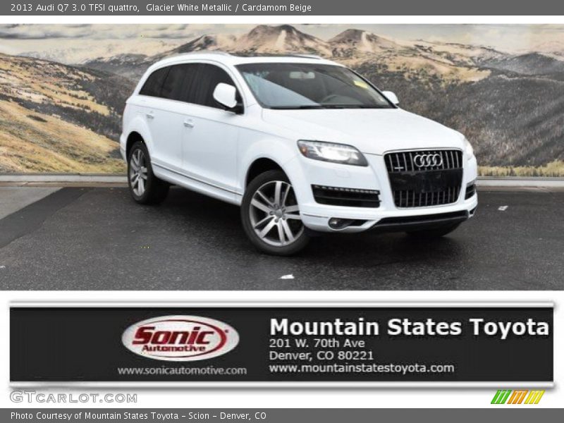 Glacier White Metallic / Cardamom Beige 2013 Audi Q7 3.0 TFSI quattro