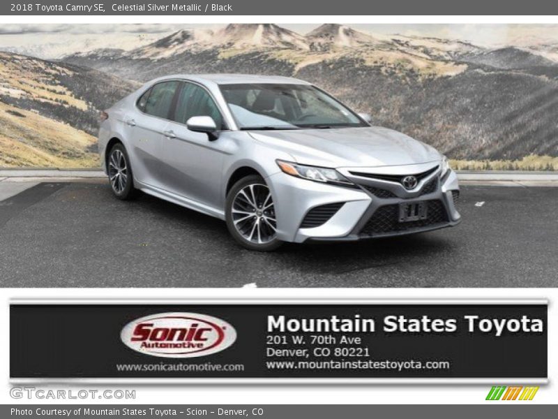 Celestial Silver Metallic / Black 2018 Toyota Camry SE