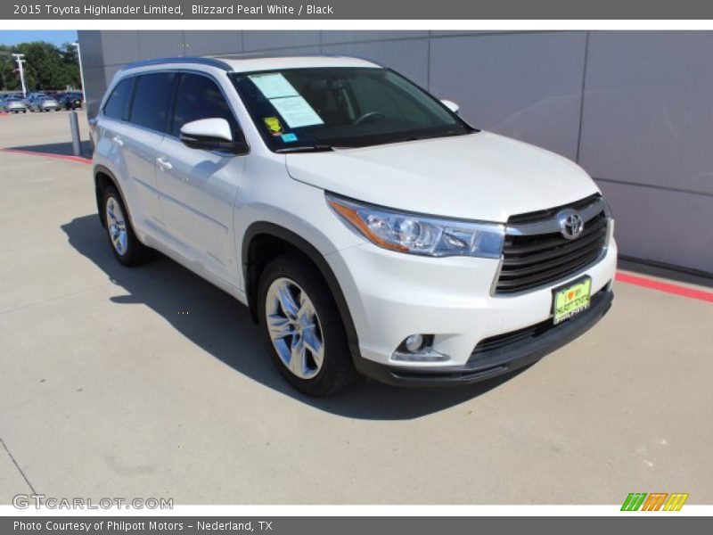 Blizzard Pearl White / Black 2015 Toyota Highlander Limited