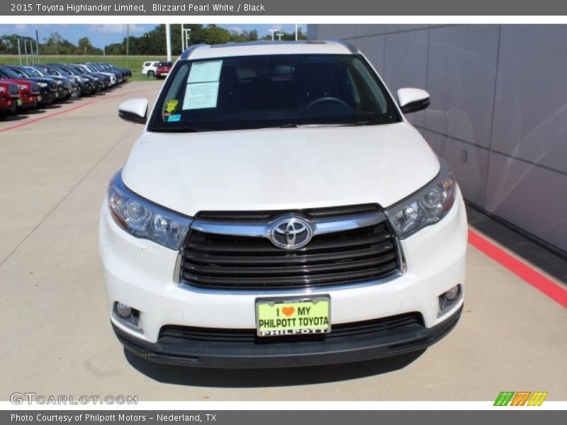 Blizzard Pearl White / Black 2015 Toyota Highlander Limited