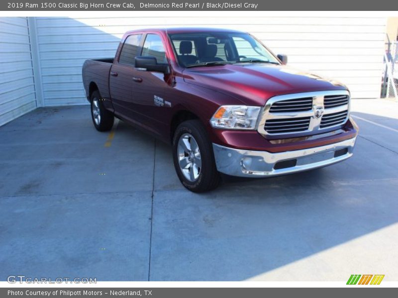 Delmonico Red Pearl / Black/Diesel Gray 2019 Ram 1500 Classic Big Horn Crew Cab
