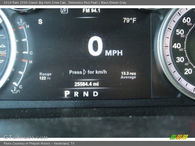 Delmonico Red Pearl / Black/Diesel Gray 2019 Ram 1500 Classic Big Horn Crew Cab