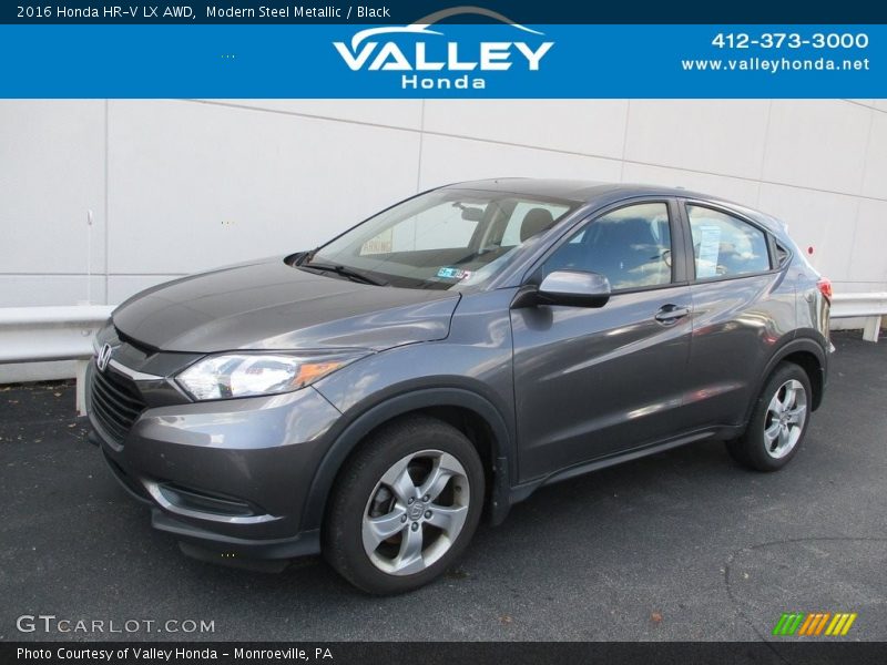 Modern Steel Metallic / Black 2016 Honda HR-V LX AWD