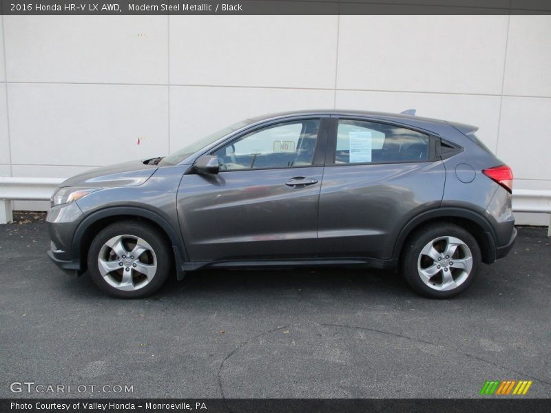 Modern Steel Metallic / Black 2016 Honda HR-V LX AWD
