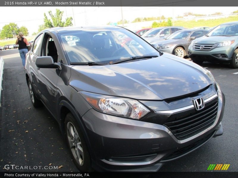Modern Steel Metallic / Black 2016 Honda HR-V LX AWD