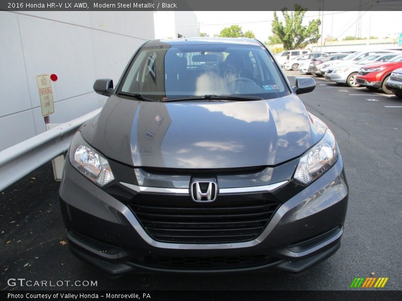 Modern Steel Metallic / Black 2016 Honda HR-V LX AWD