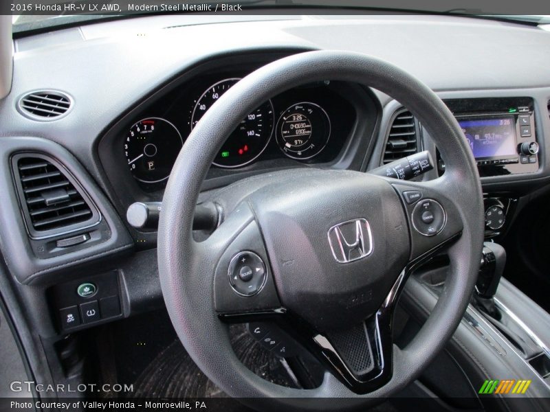 Modern Steel Metallic / Black 2016 Honda HR-V LX AWD