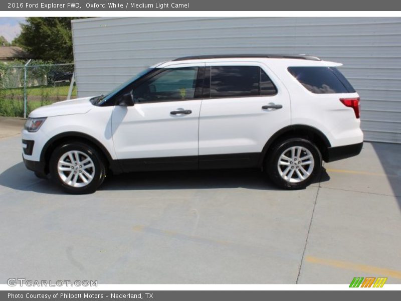 Oxford White / Medium Light Camel 2016 Ford Explorer FWD